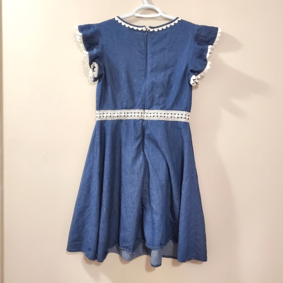 Beauty & The Beast - Belle inspired denim chambray dress with flutter sleeves - Picture 7 of 9